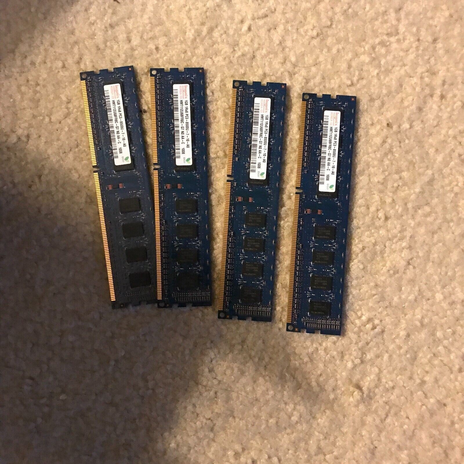 2  (2x1G) OEM HYNIX 1GB 1Rx8 PC3-8500U-7-10-A0 DESKTOP MEMORY HMT11U6TFR8C-G7