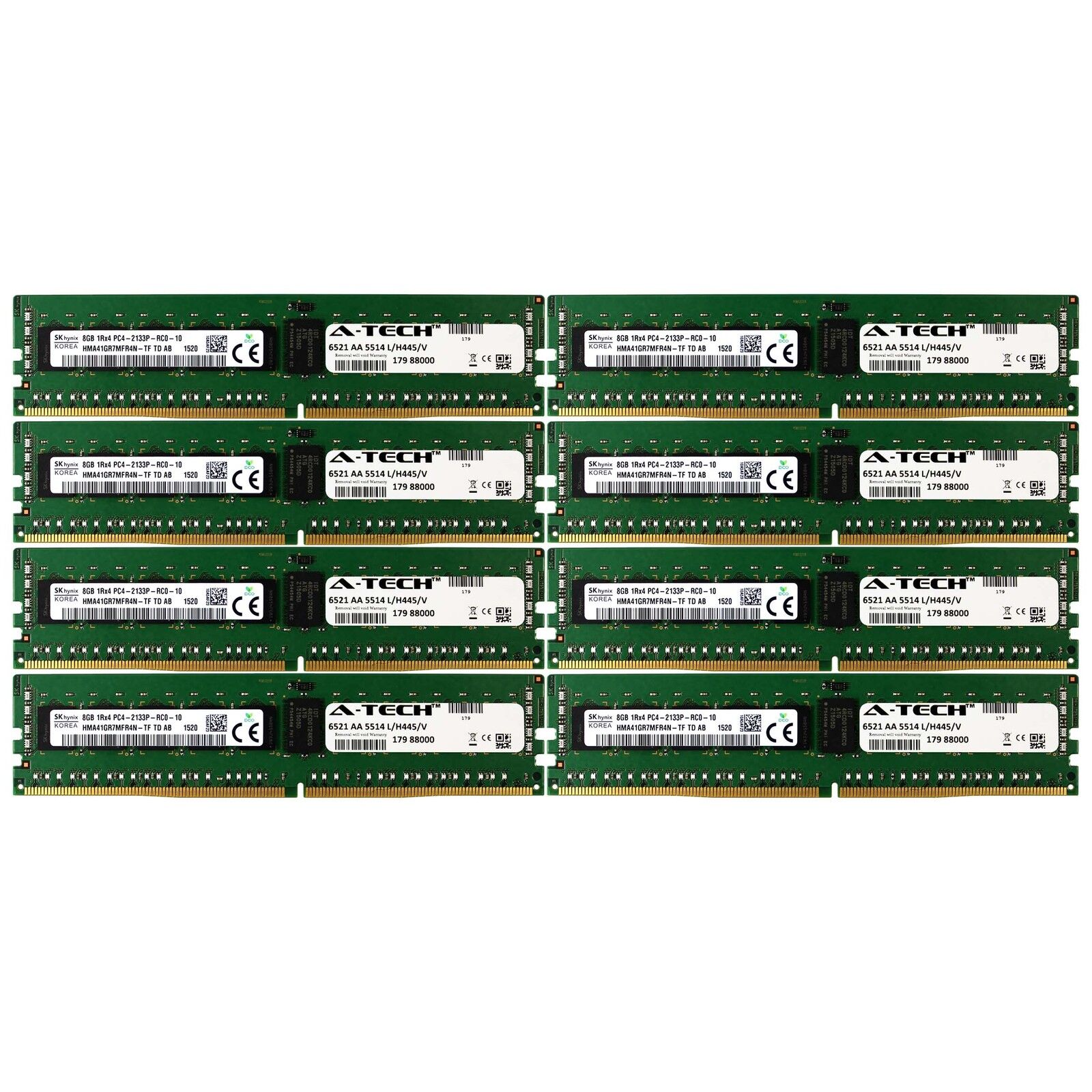 DDR4 2133MHz Hynix 64GB Kit 8x 8GB Lenovo ThinkServer TD350 Memory RAM