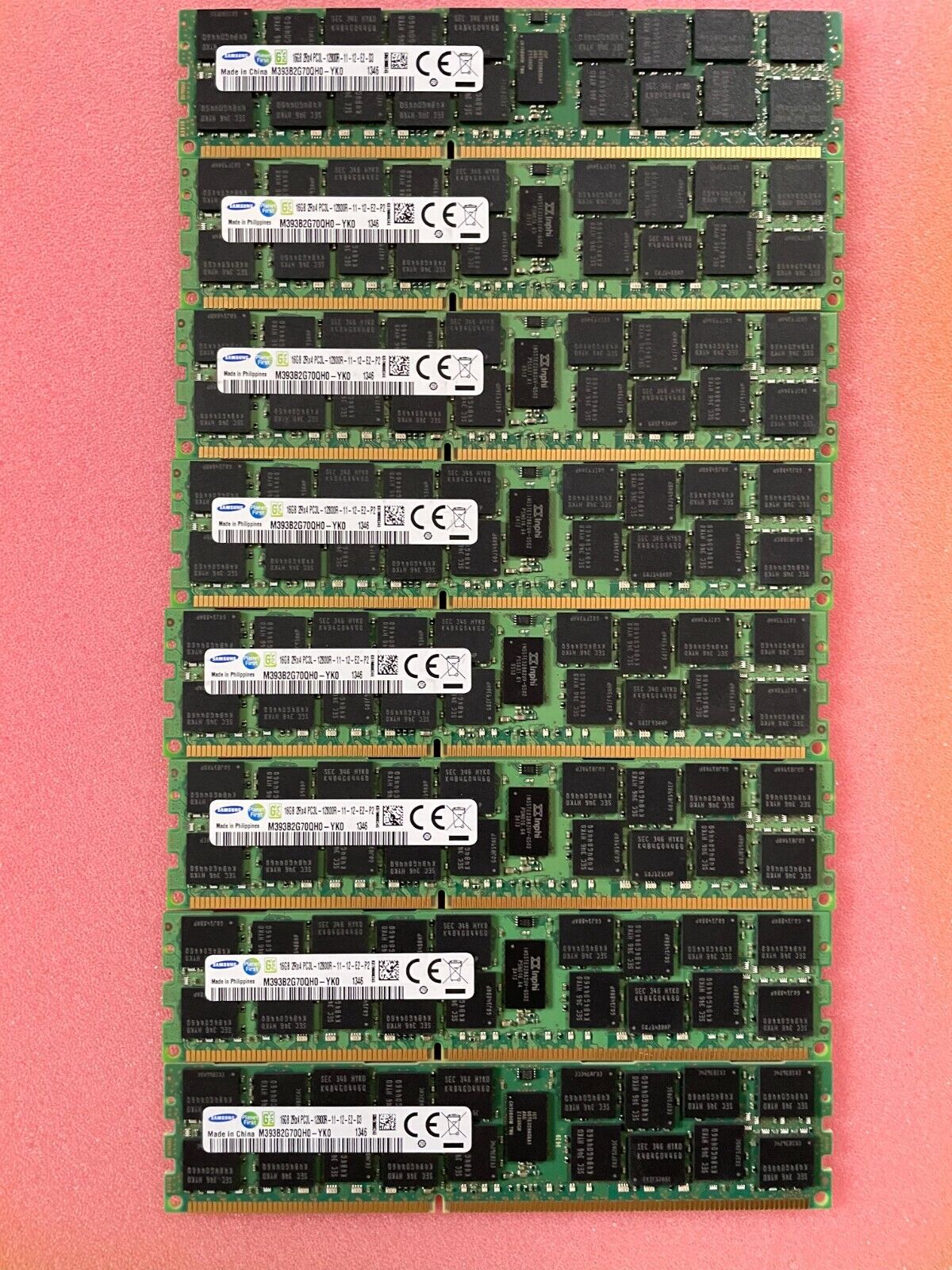 Samsung 128GB (16GBx8) 2Rx4 PC3L-12800R DDR3 1333MHz ECC REG RDIMM Server Memory