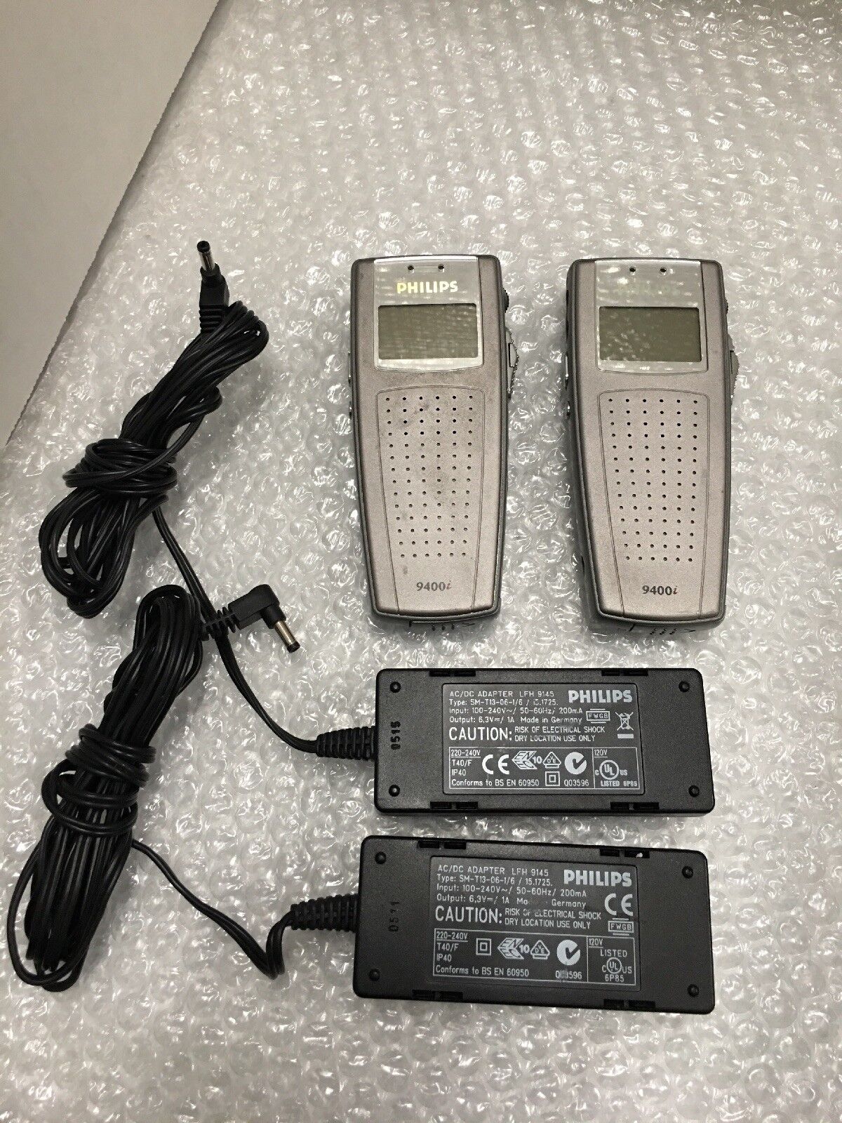 - 2x  Philips LFH9400 Digital Dictation Recorder with power supply @@@
