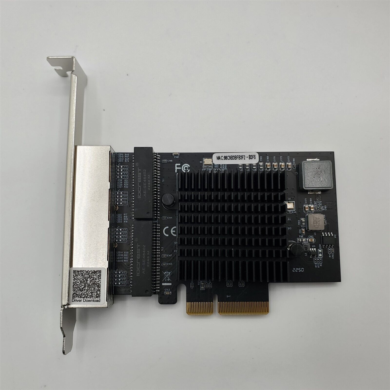 IO CREST Quad 2.5 Gigabit Ethernet PCI Express PCI-E Network Interface Card