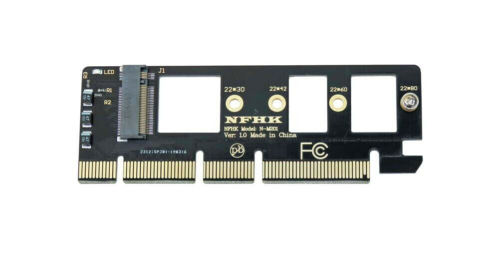 10pcs M.2 NVMe SSD PCI-E 3.0 X4 X8 X16 Adapter Card for Mini PC HTPC 1U Server