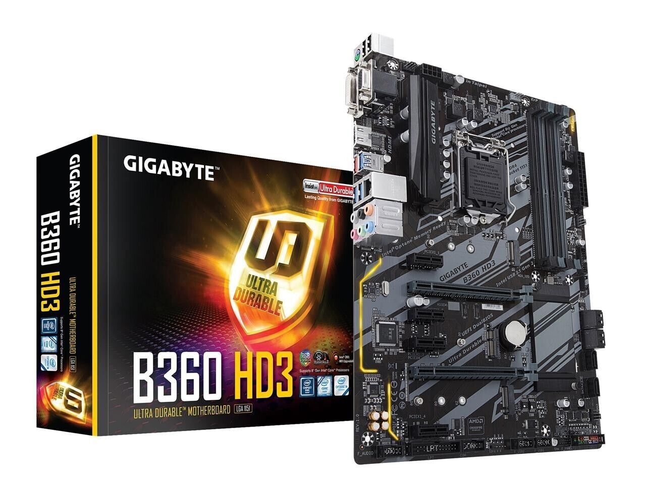 (Factory Refurbished) GIGABYTE B360 HD3 LGA 1151 HDMI SATA Intel ATX Motherboard