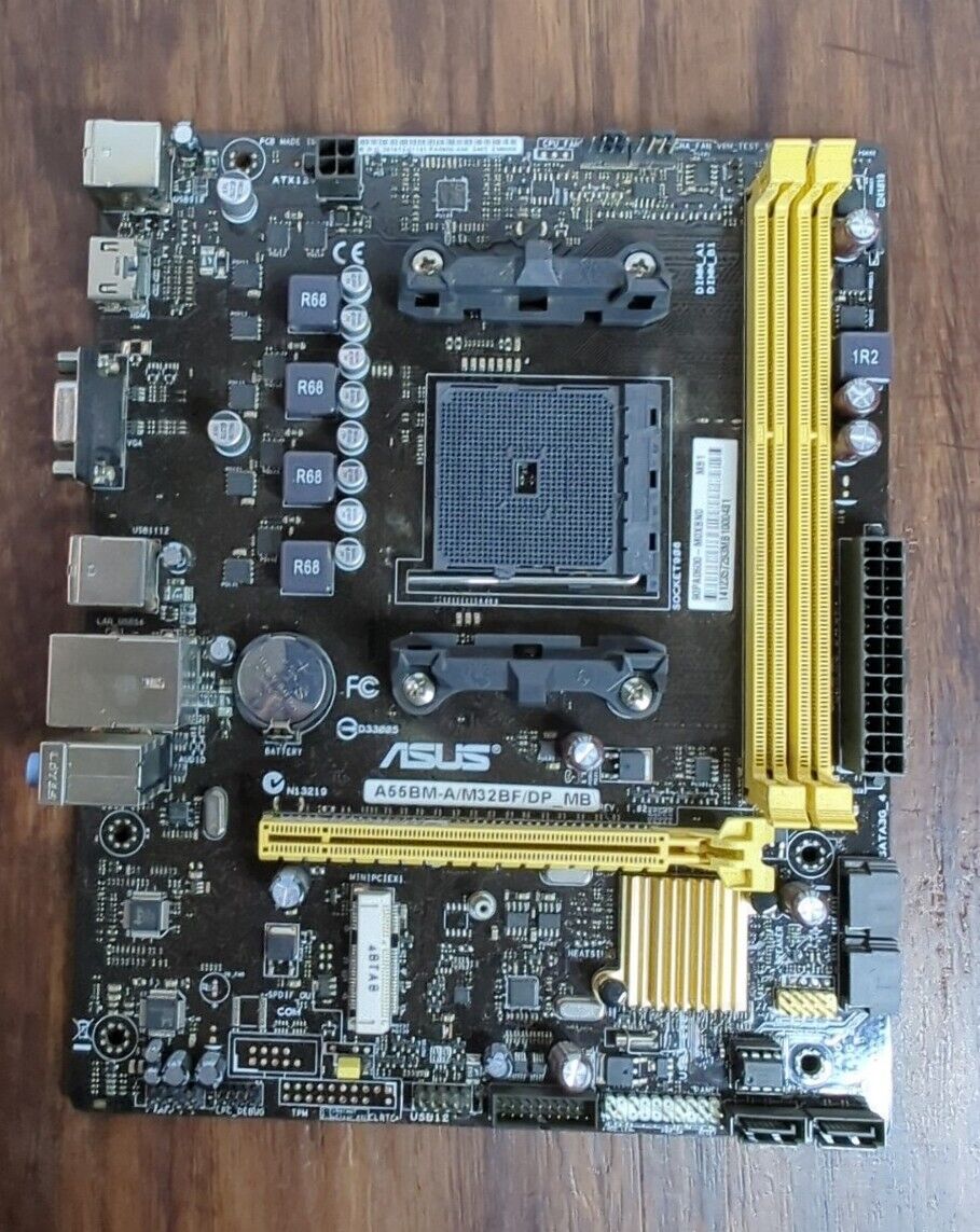 ASUS A55BM-A/M32BF/DP_MB SOCKET FM2+ MOTHERBOARD Pulled Working 