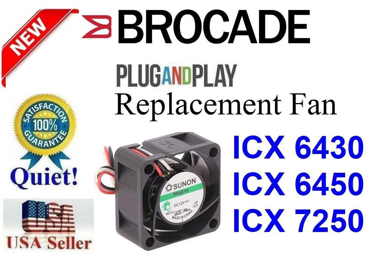1x Quiet Replacement Fan (30dBA) for Brocade ICX6430 ICx6450 ICX7250