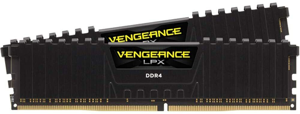 CORSAIR - VENGEANCE LPX Series 16GB (2PK 8GB) 3.0GHz DDR4 Desktop Memory - Black
