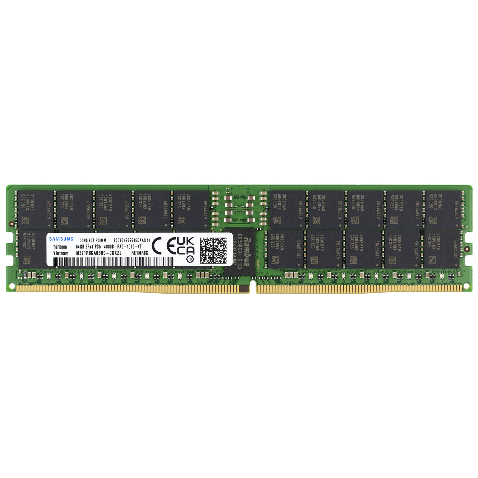 Samsung 64GB DDR5 4800 PC5-38400R 2Rx4 RDIMM REG Memory RAM (M321R8GA0BB0-CQK)