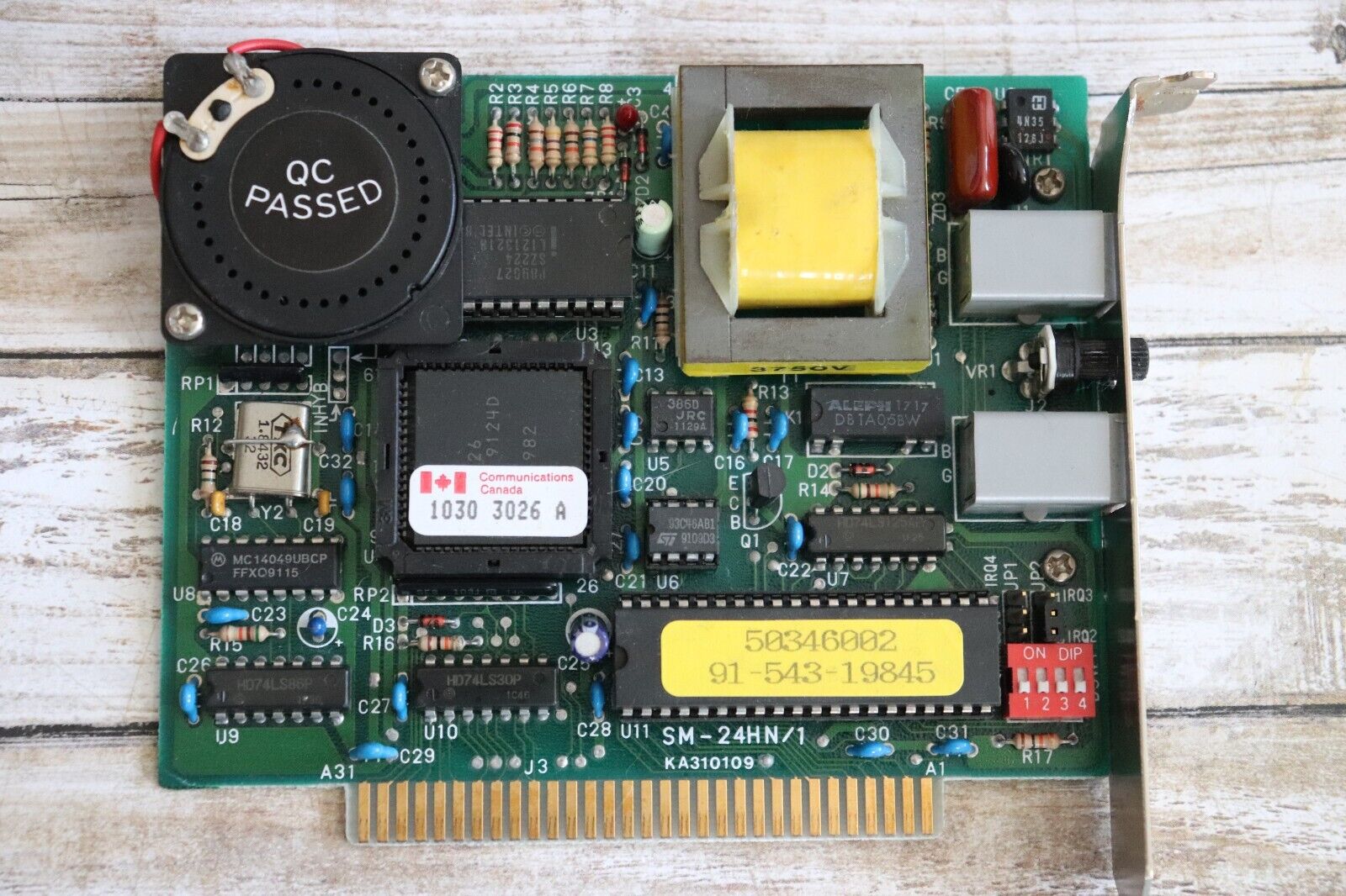 Vintage Modem Speaker Card from Logic LCS 286 Computer -AS IS- old PC parts 80s