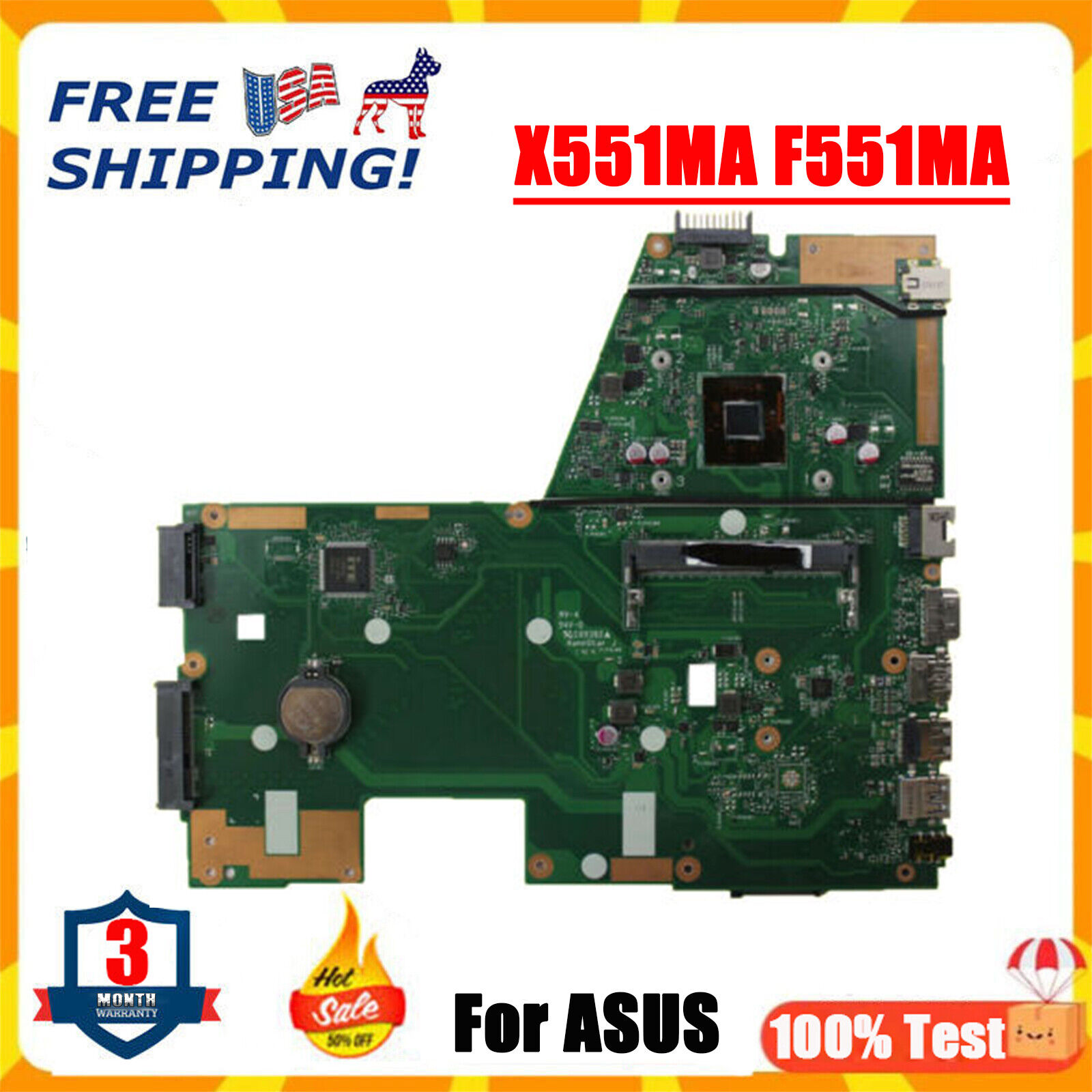 X551MA N2815 N2830M N2930 N3530 N3540 CPU FOR ASUS F551MA X551MA MOTHERBOARD