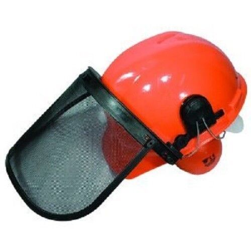 Chainsaw Protective SAFETY HELMET SYSTEM - Hard Hat / Ear Muffs / Face Shield