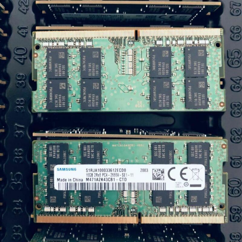 16GB Samsung DDR4 RAM 2RX8 PC4-2666V-SE1-11 S1RJA100033612ECD0 M471A2K43CB1-CTD