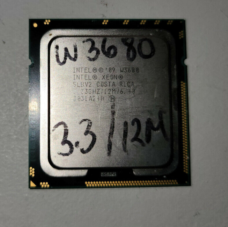 INTEL XEON W3680 3.33GHz 12MB SIX CORE 12 THREADS CPU PROCESSOR LGA 1366