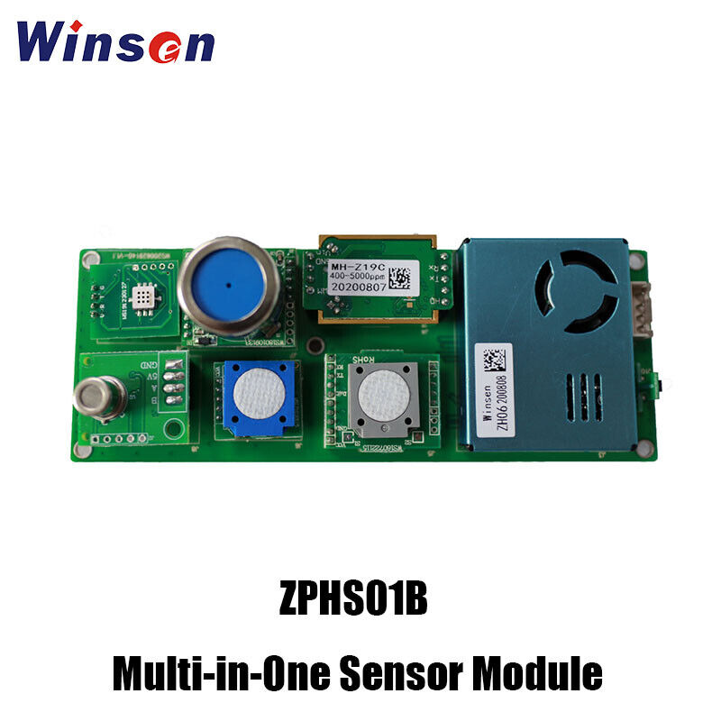 2Pcs Winsen ZPHS01B Multi-in-One Sensor Module for CO2, PM2.5, CH2O, O3, CO etc.