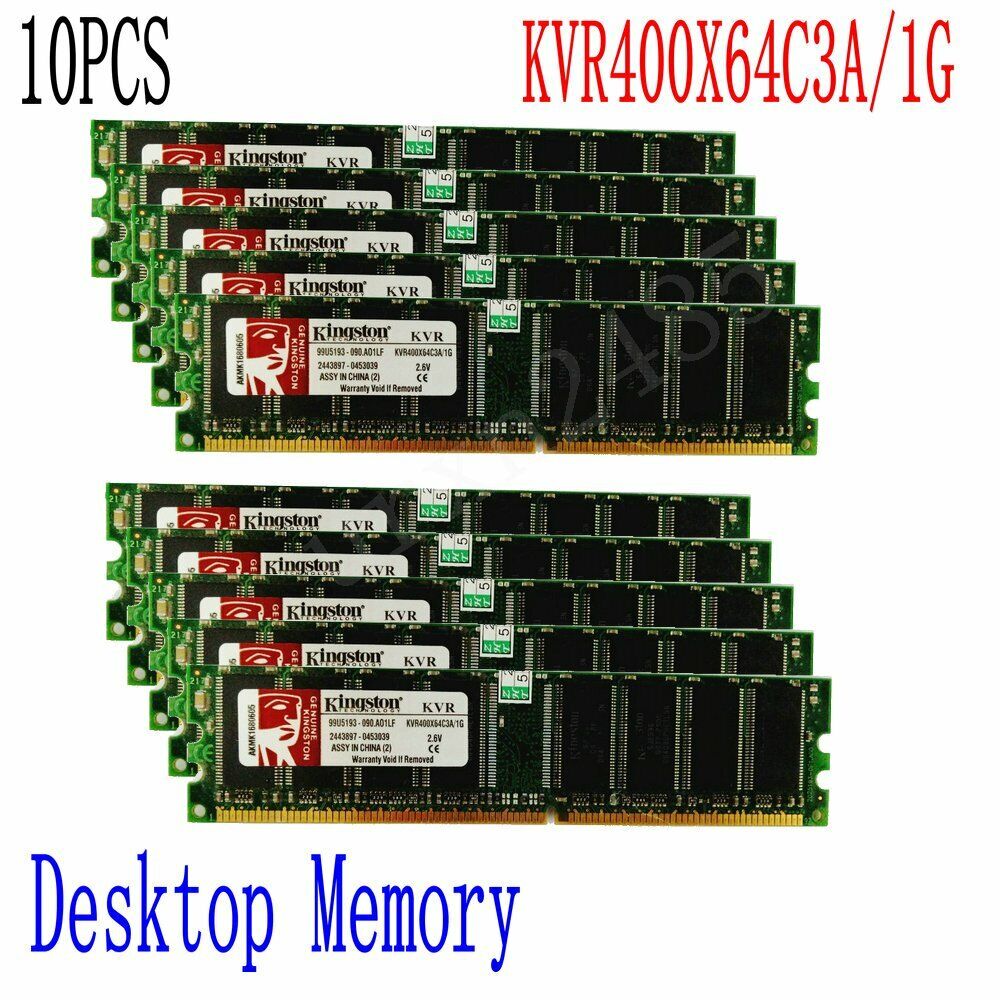 For Kingston PC3200 DDR 400Mhz 8G 4G 2GB 1GB Desktop Memory KVR400X64C3A/1G LOT