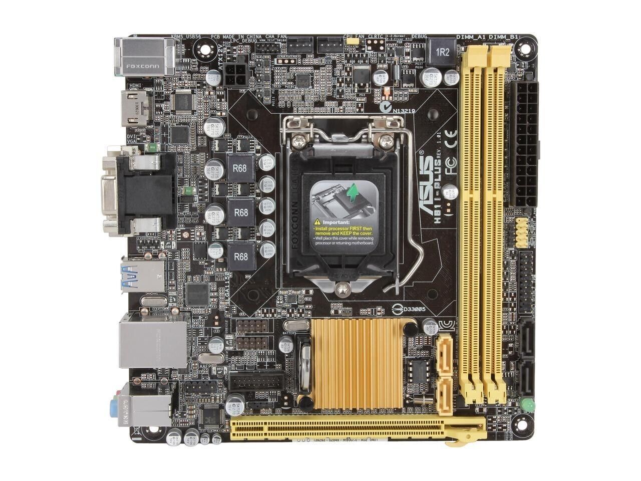 ASUS H81I-PLUS LGA1150 Intel H81 HDMI SATA3 USB 3.0 Mini ITX Motherboard Tested