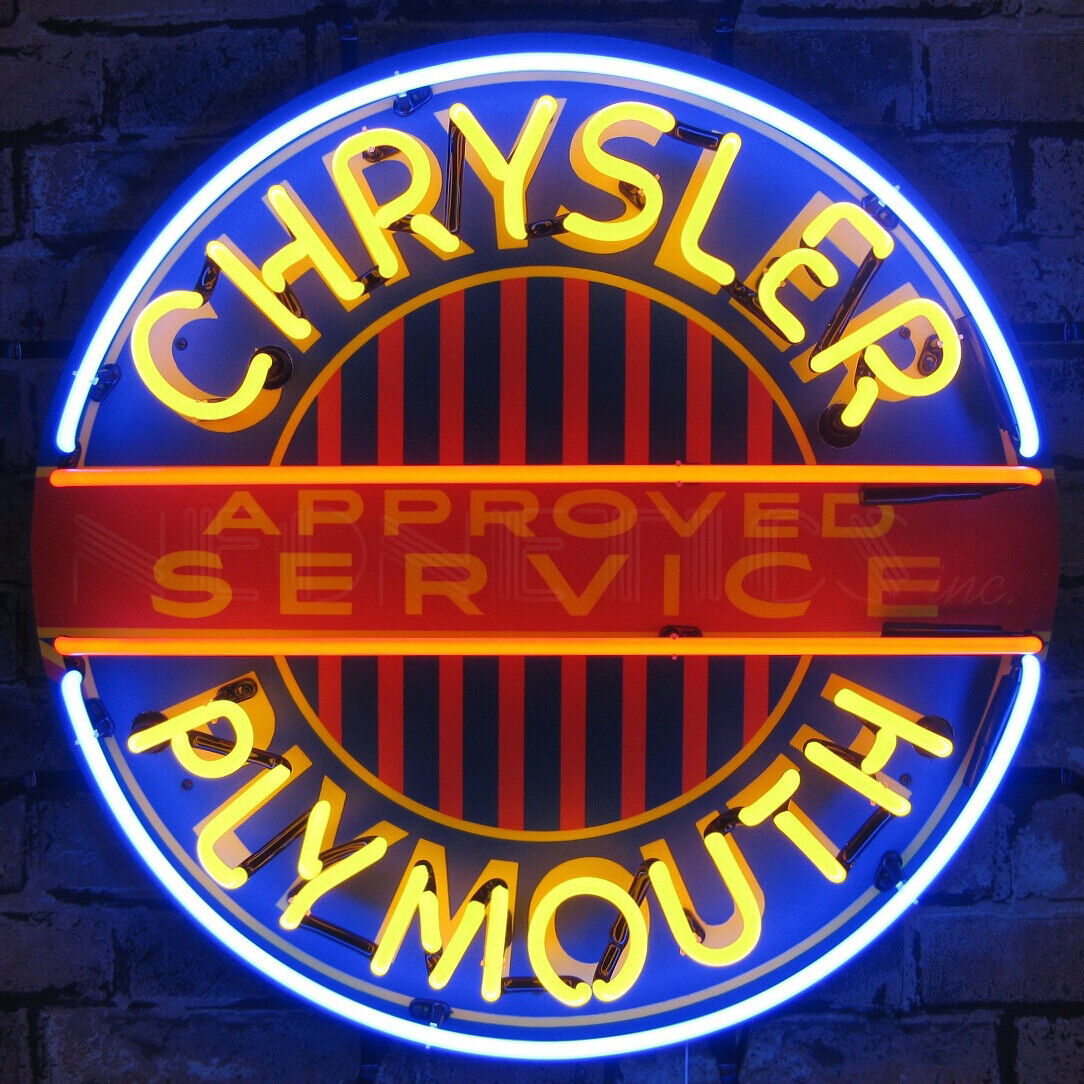 Neon Sign Chrysler Plymouth Dads garage Mechanic wall lamp light Duster GTX