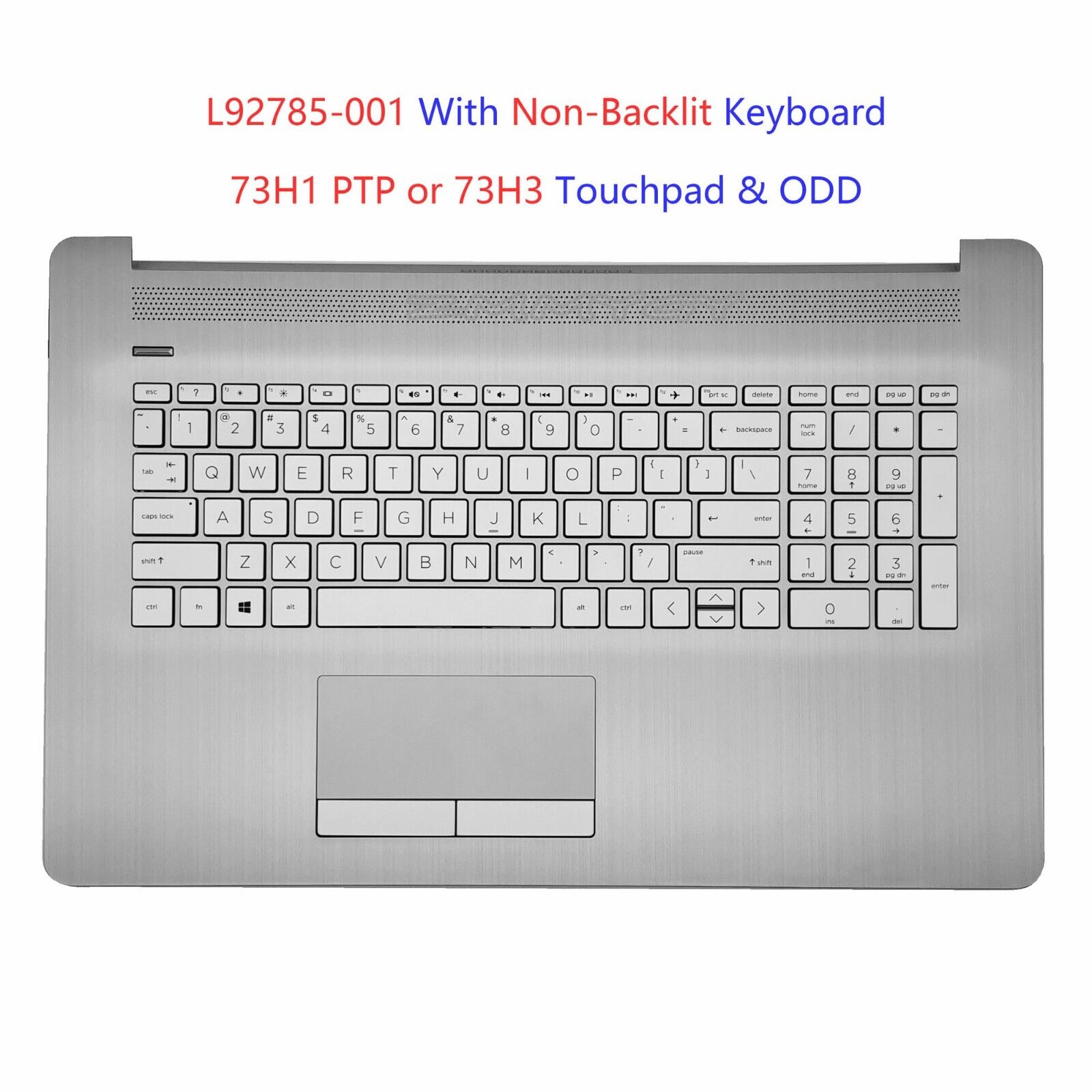 For HP 17BY 17-BY 17-CA 17Z-CA 17T-BY Palmrest Top Cover W/Keyboard Touchpad ODD