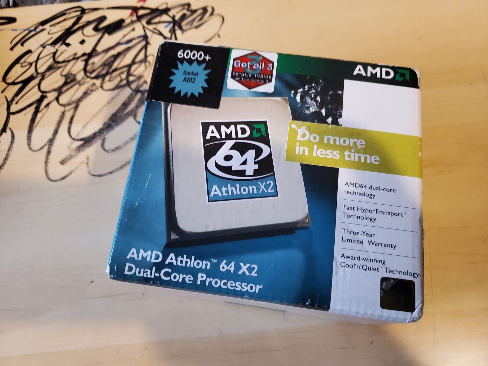 New Unused In Box AMD Athlon 64 X2 6000+ 3GHz Dual-Core ADX6000IAA6CZ Processor