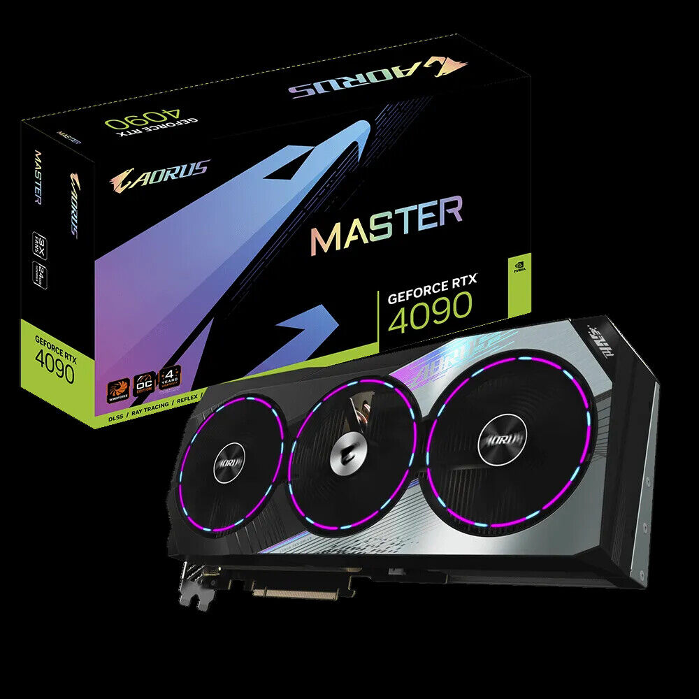 Gigabyte AORUS GeForce RTX 4090 MASTER 24G GPU CUDA Cores 16384 2550 MHz