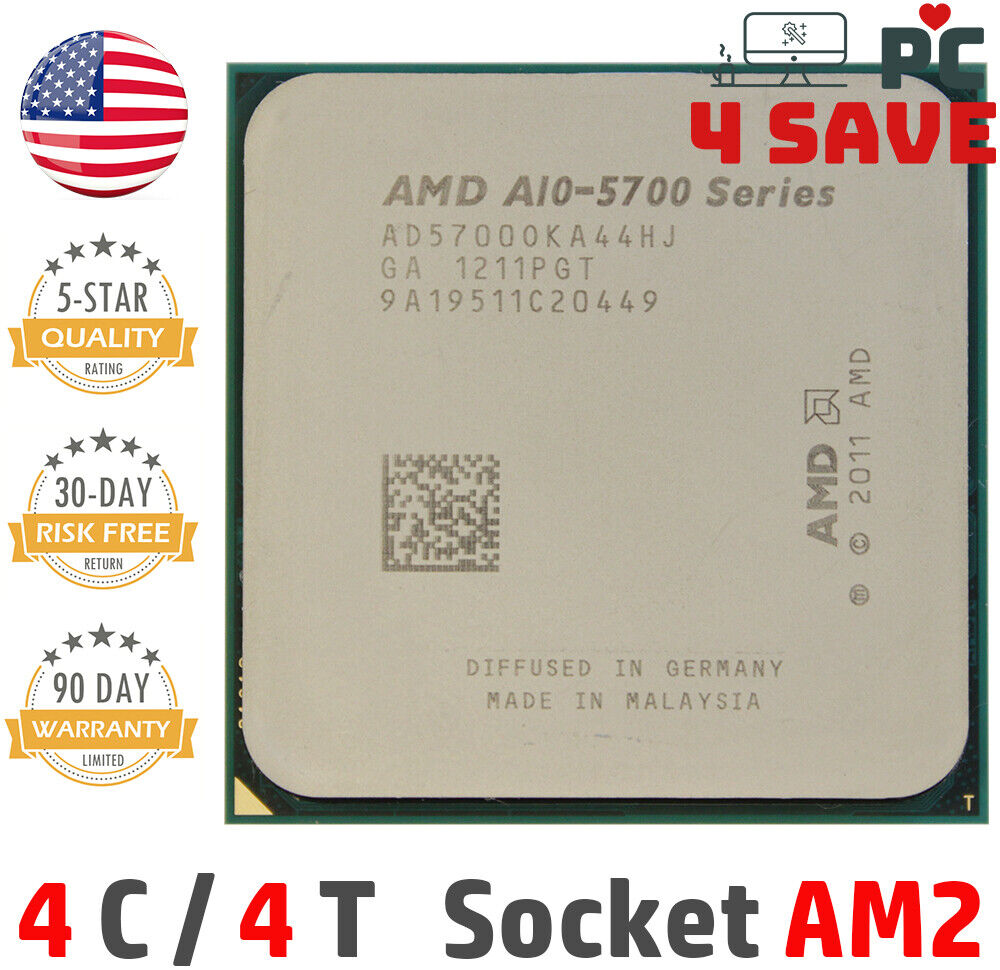 AMD A10-5700 3.40GHz4-Core Socket FM2 Desktop CPU Processor AD5700OKA44HJ 65W