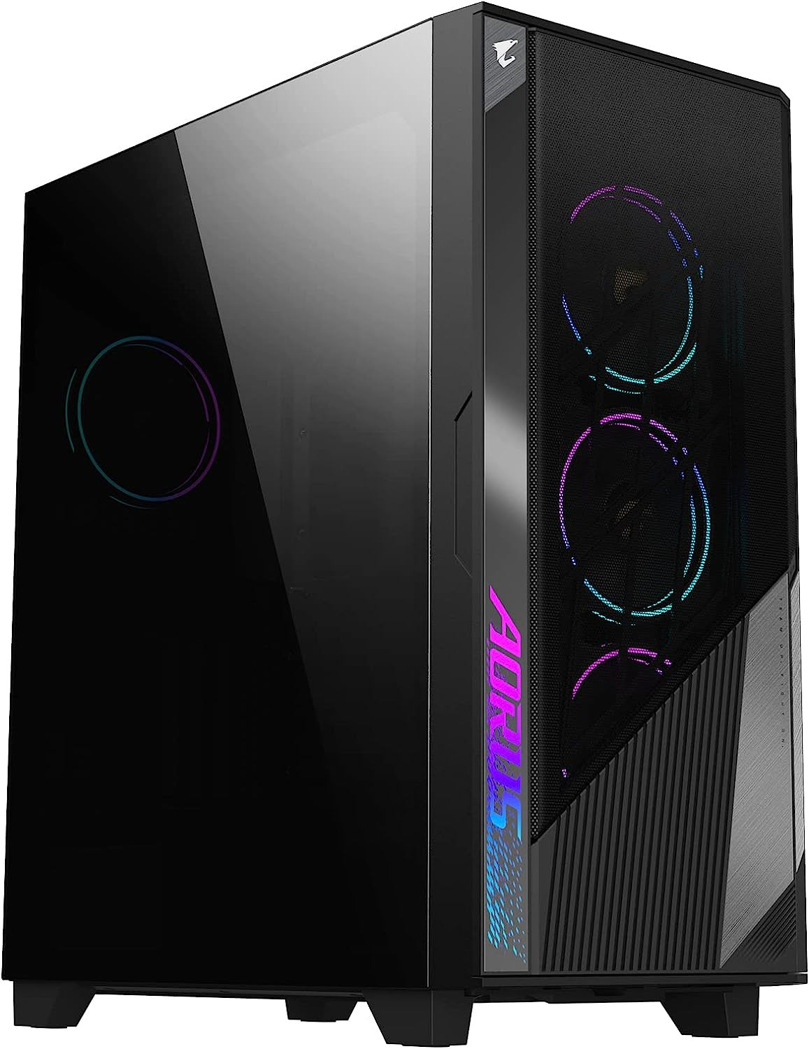 AORUS C500 Glass - Black Mid Tower PC Gaming Case, Tempered Glass, USB Type-C, 4
