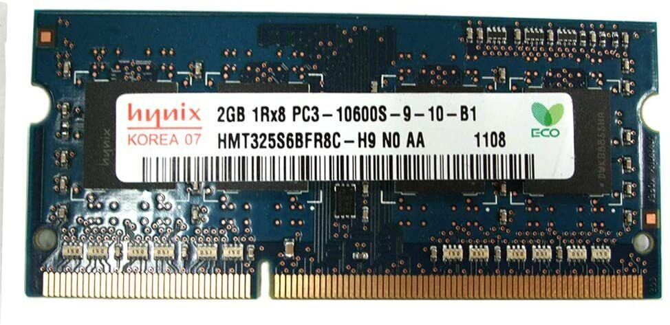 Hynix 2GB 1Rx8 PC3-10600S-9-10-B1 RAM HMT325S6BFR8C-H9 NO AA