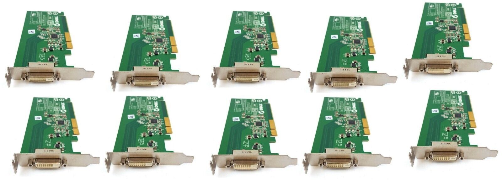 Lot of 10 Dell DVI-D Video Card PCI CN-0FH868 D33724 E-G900-04-2600(B) Low Pro