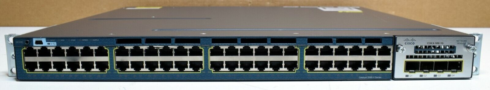 Cisco Catalyst WS-C3560X-48T-L V04 C3KX-NM-1G | 48 Port Gigabit Ethernet Switch 