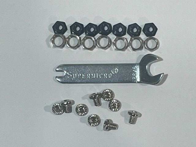 SuperMicro 9/32 Wrench + Philips Screws x 9 +Standoffs x 7 CSE-813MF2TQC-R407RCB