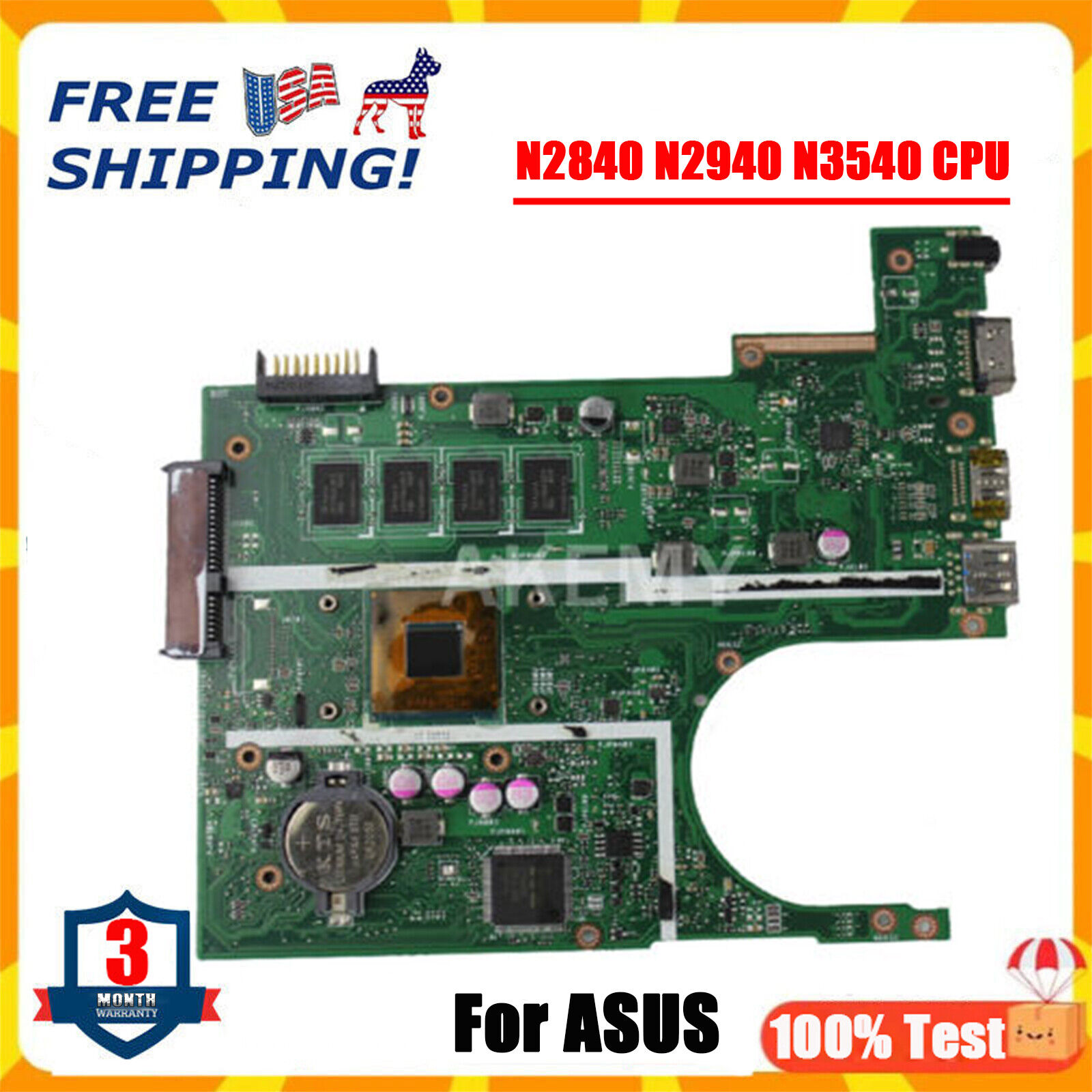 FOR ASUS X200MA F200MA X200M MOTHERBOARD N2840 N2940 N3540 CPU 2GB 4GB RAM