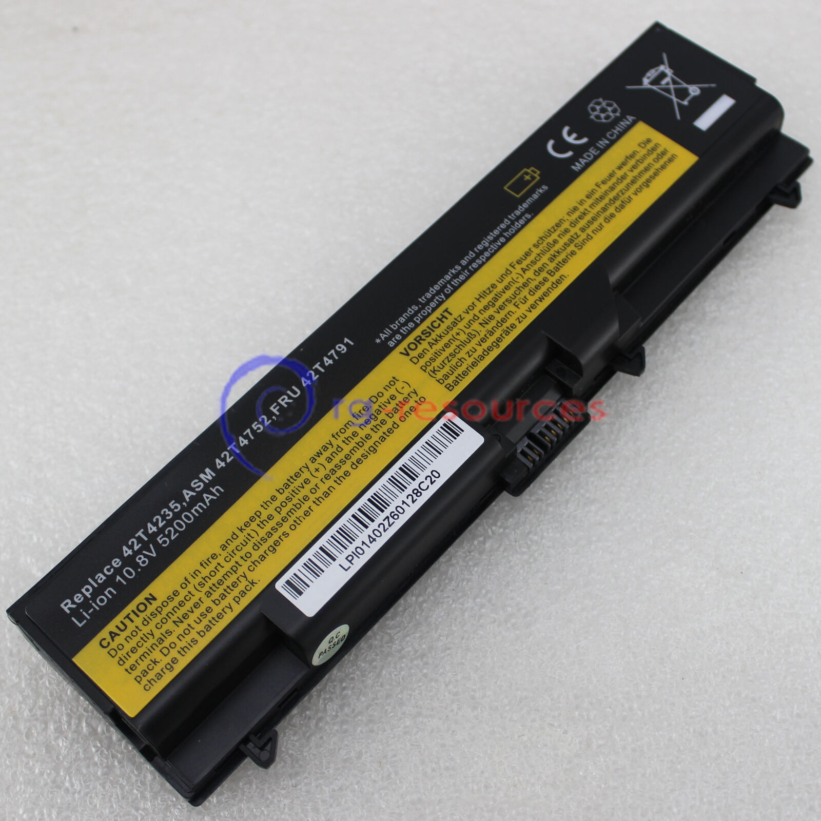 Laptop Battery For Lenovo Thinkpad Edge E420 E520 42T4709 42T4733 42T4764 6Cell