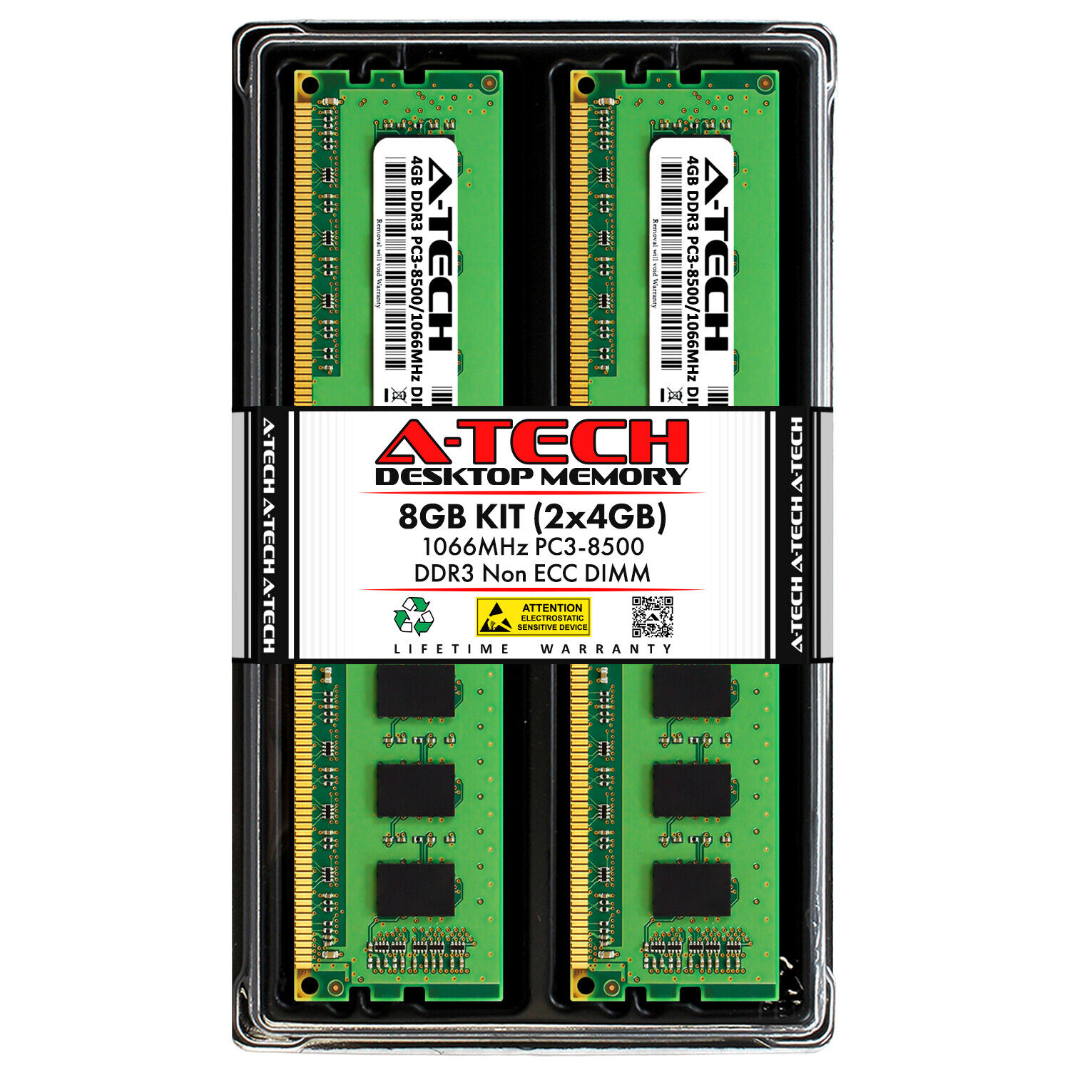 8GB 2x 4GB PC3-8500 Elite Group (ECS) G41T-M9 Board Memory RAM
