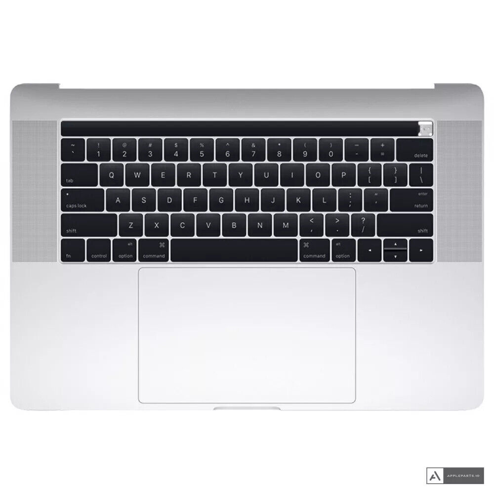 OEM MacBook Pro 15 2018 2019 A1990 Top Case Palmrest  Keyboard - Silver, Grade C