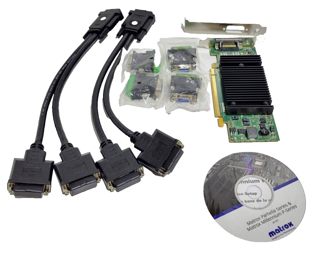 Matrox P69-MDDE128LPF P-Series Millennium P690 128Mb GDDR2 PCIe Video Card- NEW
