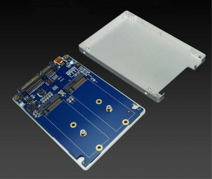 Dual M.2 NGFF SSD to 2.5 inch SATA Adapter Enclosure USB3.0 to 2 NGFF RAID 0/1