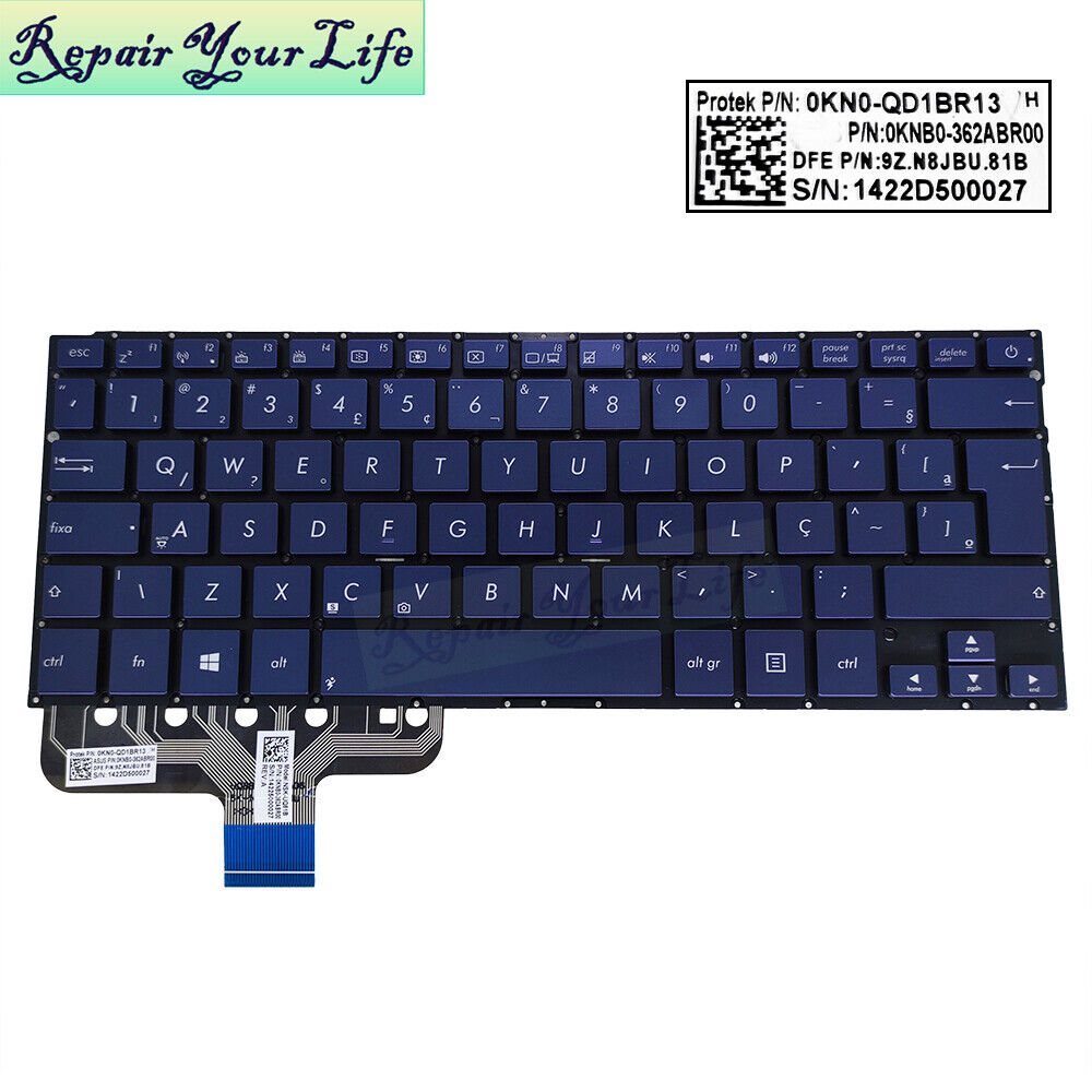 BR Brazilian Keyboard ASUS ZenBook UX301 UX301L UX301LA UX301LN no backlight