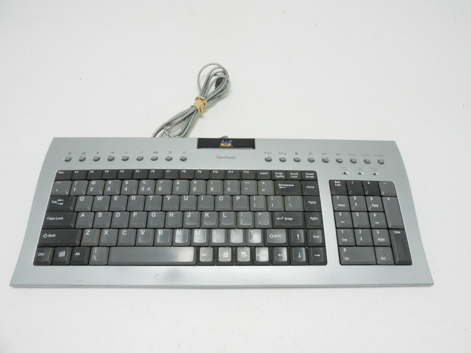 Vintage OEM Viewsonic Slim Keyboard Wired Viewmate KU201 VSACC24168-1M