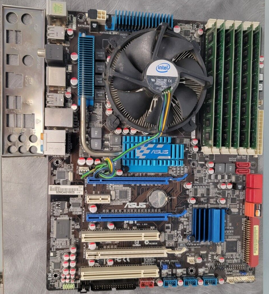 ASUS P6T SE Chipset Intel X58 LGA1366 DDR3 Motherboard w/ i7-920 CPU & 24GB RAM