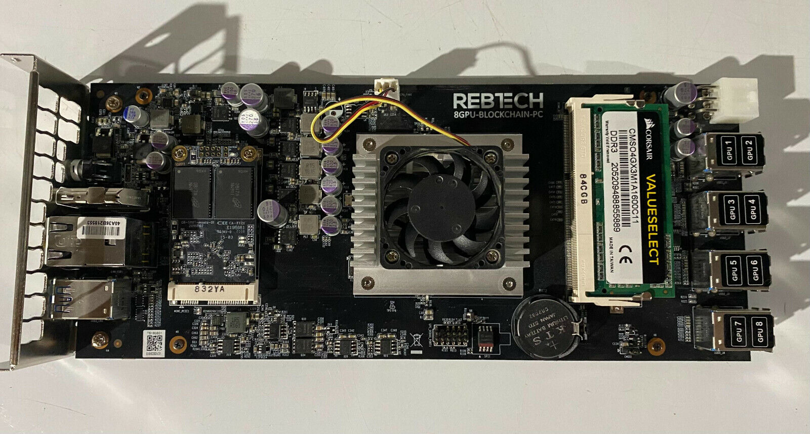 REBTECH ALL-IN ONE WITH PROCESSOR RAM SSD & MOTHERBOARD - 8 GPU MINING RIG