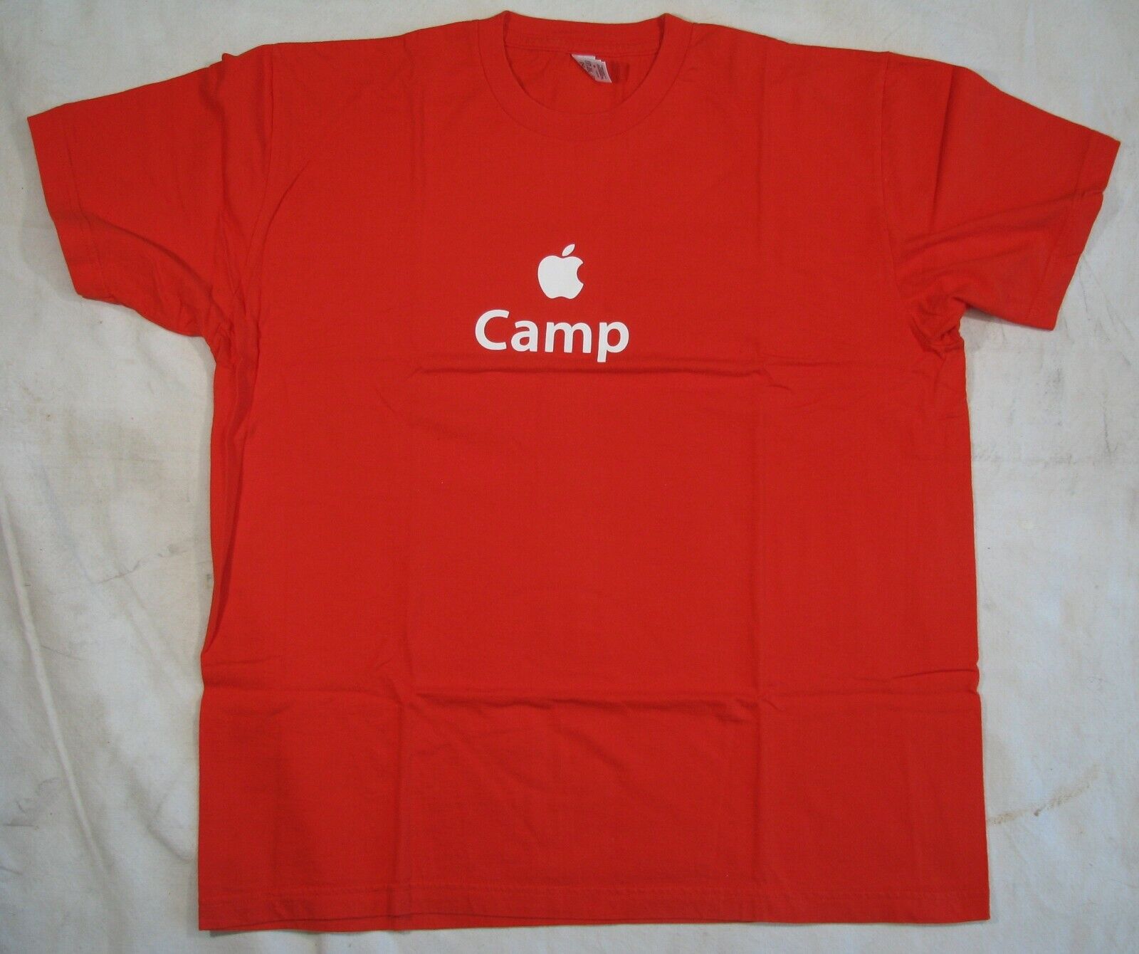 Rare Vintage Orange Apple Store Employee T-Shirt Camp The Learning is on us. L