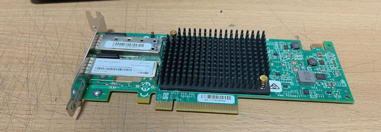00AG583 Lenovo IBM Emulex VFA5.2 2x 10GbE SFP+ FCoE-iSCSI Ethernet Adapter