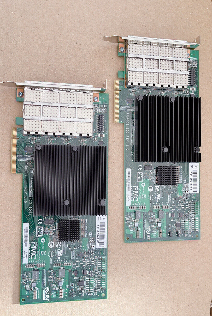 NetApp HBA SAS 4-Port 3/6 GB QSFP PCIE 111-00341+F1 Controller PMC Sierra PM8003