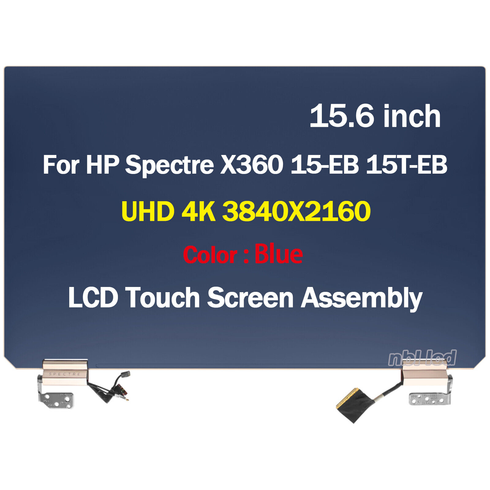 UHD for HP Spectre X360 15-eb0043dx LCD Screen Display Assembly L97634-001 Blue