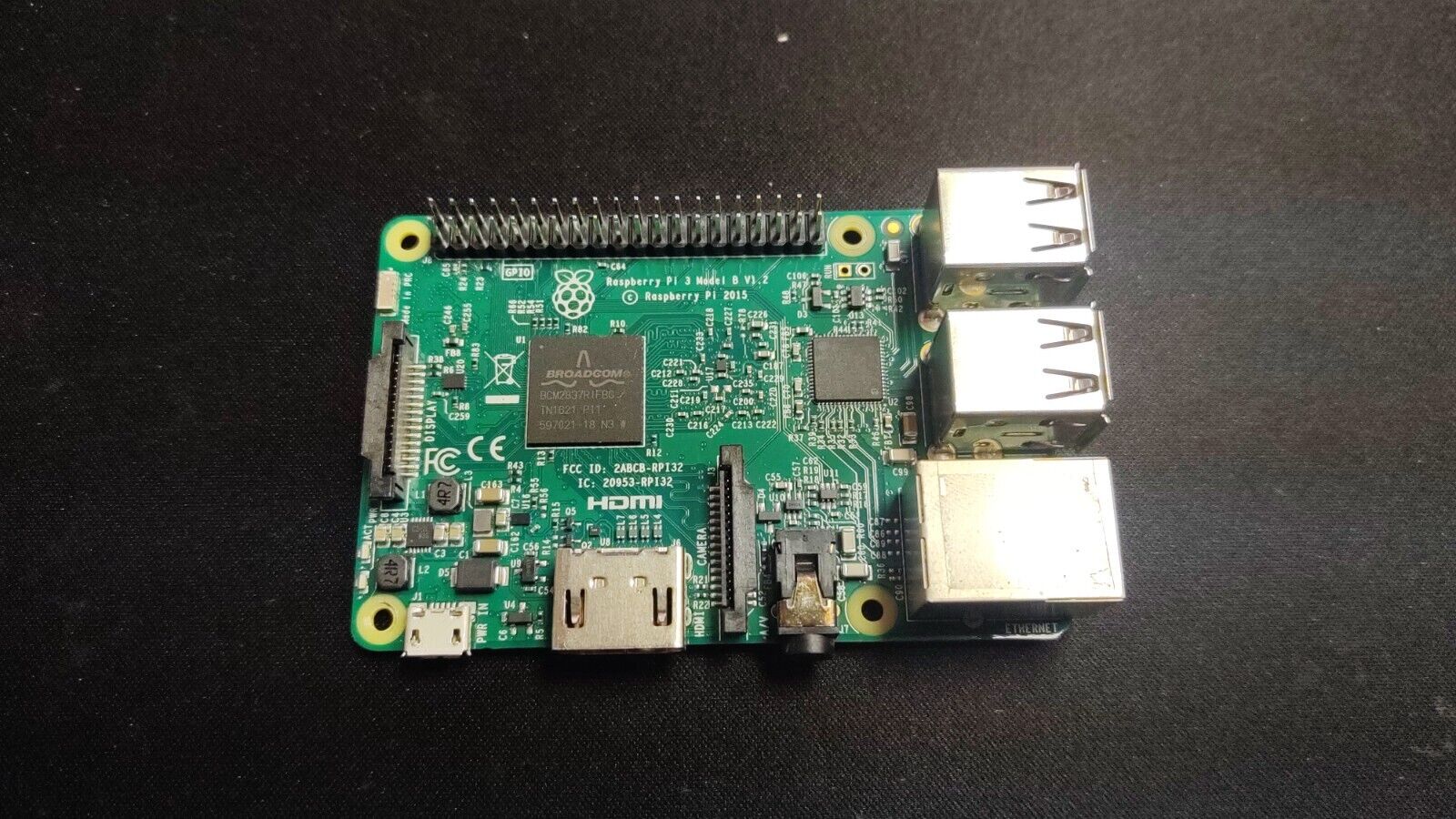 USED - Raspberry Pi 3 Model B v1.2 (1GB RAM, 1.2GHz Quad-Core) Board