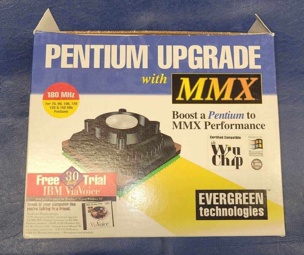 Evergreen MXpro 180mhz WinChip Pentium replacement /w Box and manual