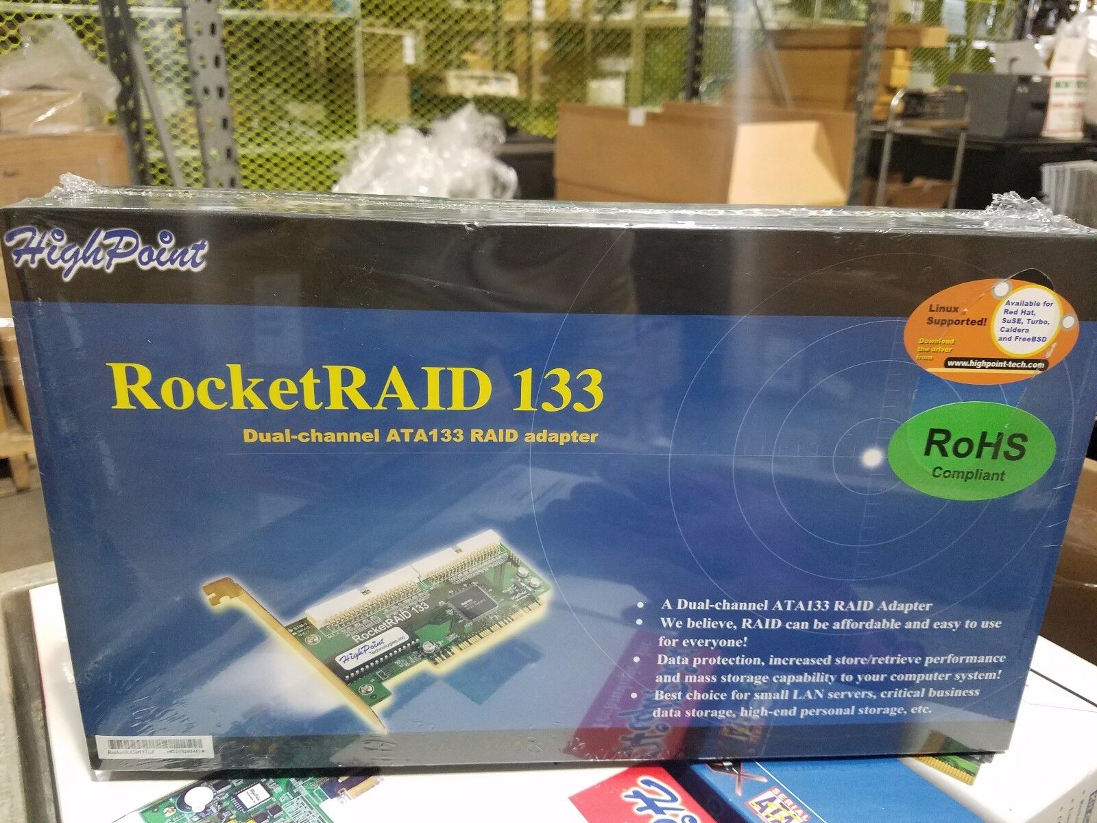 New Highpoint RocketRaid Dual-Channel PCI IDE ATA133 Raid HBA Controller Adapter