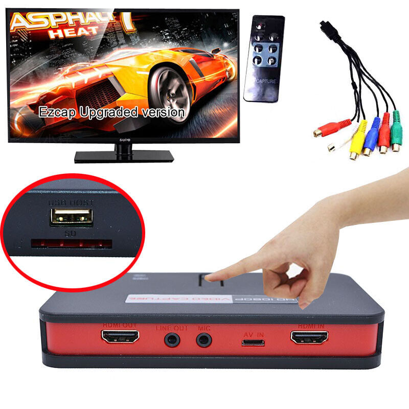 HD 1080P HDMI Video Capture Game Record to USB U Disk SD For XBOX PS4 TV STB Box