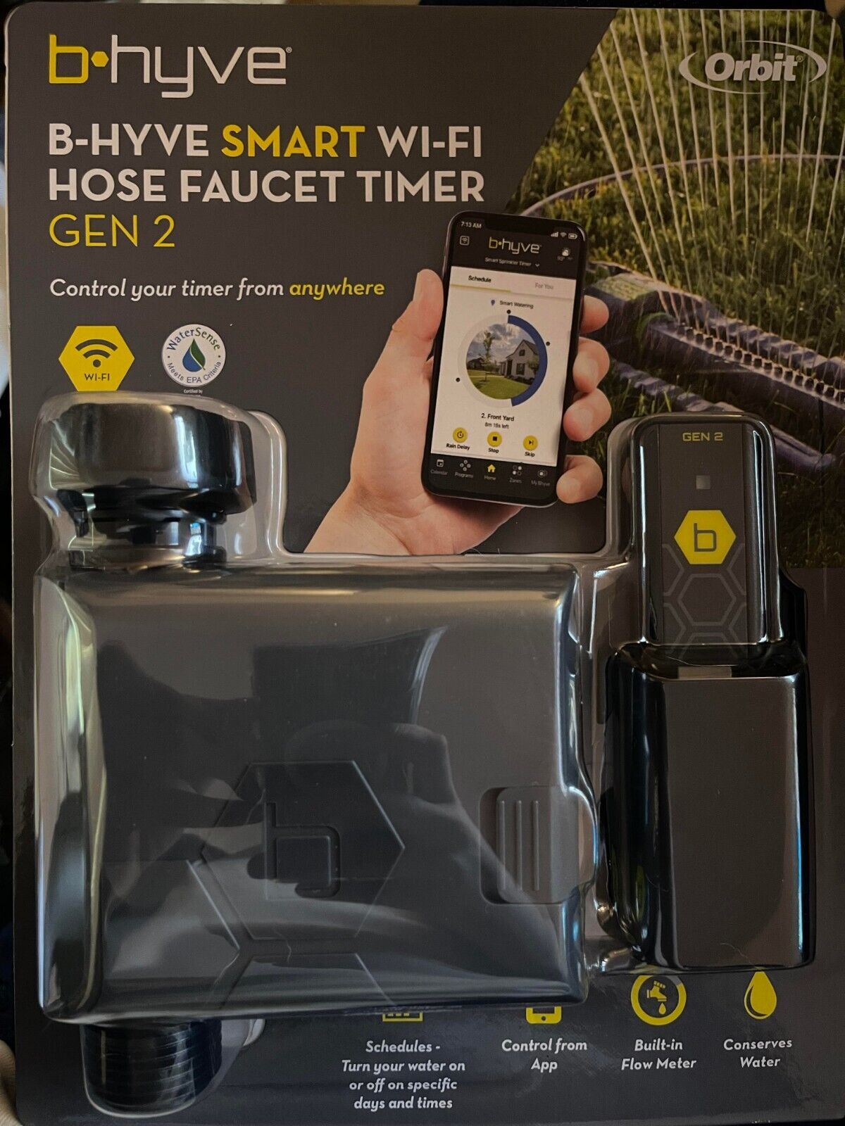 Orbit B-hyve Gen 2 Smart Hose Faucet Timer with Wi-Fi Hub New