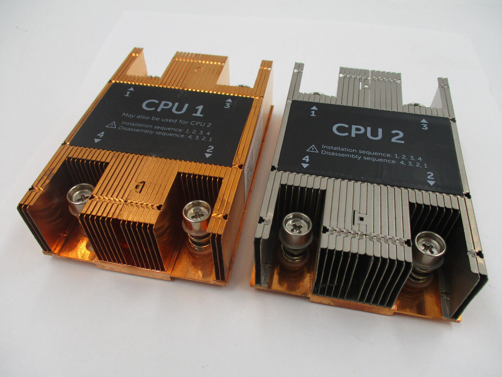 Lot of 2x Dell PowerEdge M630 CPU 1 & 2 Heatsink Dell P/N: 0D4T8T 093GVP Tested
