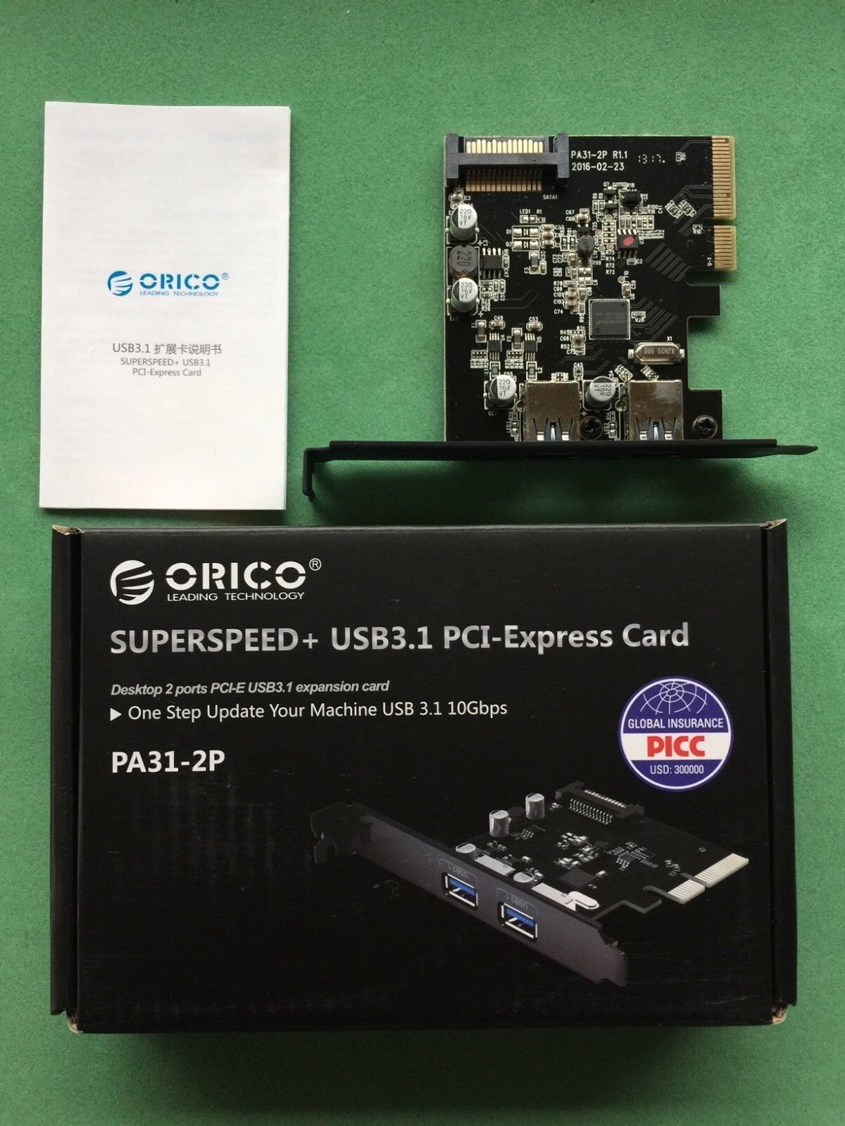 ORICO Superspeed+ USB3.1 PCI-Express Card 10Gbps